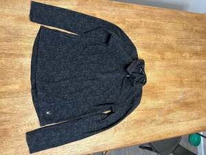 Spyder Active Women's Large 1/4 Zip Printed Fleece Pullover Jacket Black/Grey